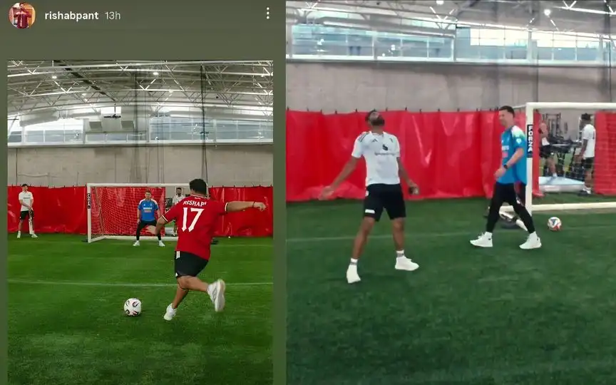 Pant Strikes A Penalty; Siraj Performs A 'Siuuu' Celebration During India's Visit To United